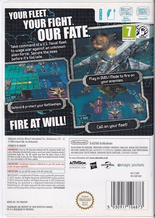 Battleship - Nintendo Wii (B Grade) (Genbrug)